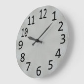 工業用ルッククロック用シルバーメタリック ラージ壁時計 (傾斜)