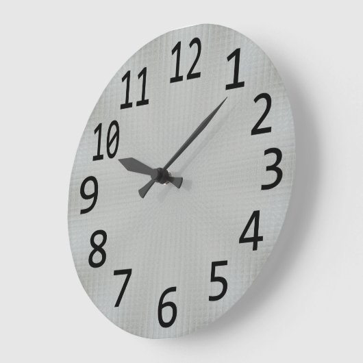 工業用ルッククロック用シルバーメタリック ラージ壁時計 (傾斜)