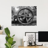 工業用写真 – 油ポンプ式ジャッキ低減ギア ポスター (ホームオフィス)