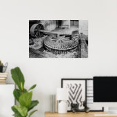 工業用写真 – 紙ミル木製ギア ポスター (ホームオフィス)