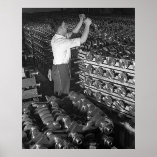 工業用写真 – Half Track Crankshafts第2次世界大戦 ポスター