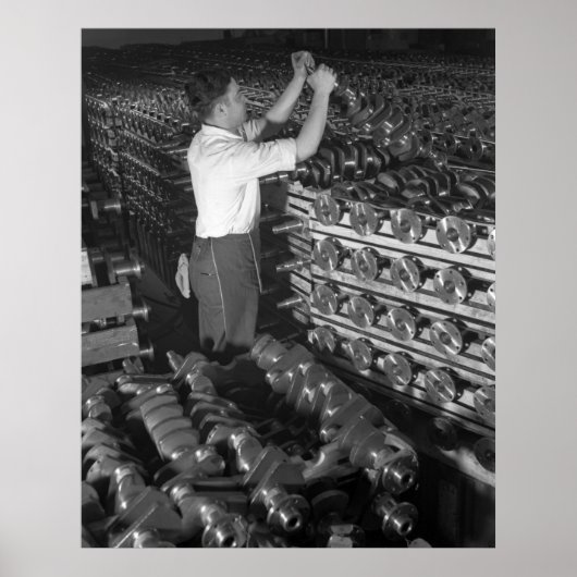 工業用写真 – Half Track Crankshafts第2次世界大戦 ポスター (正面)