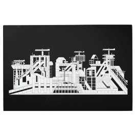 工業用冶金組み合わせシルエット メタルプリント