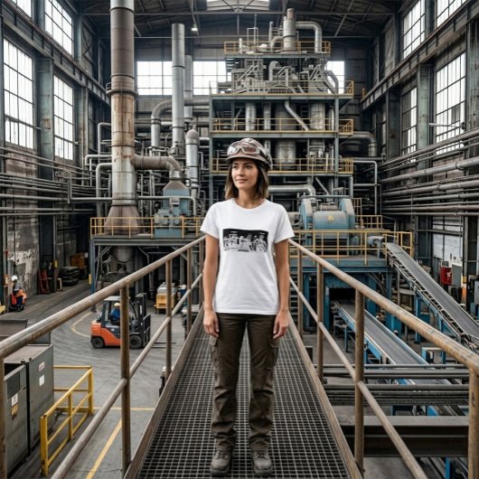 工業用冶金組み合わせ女性 Tシャツ