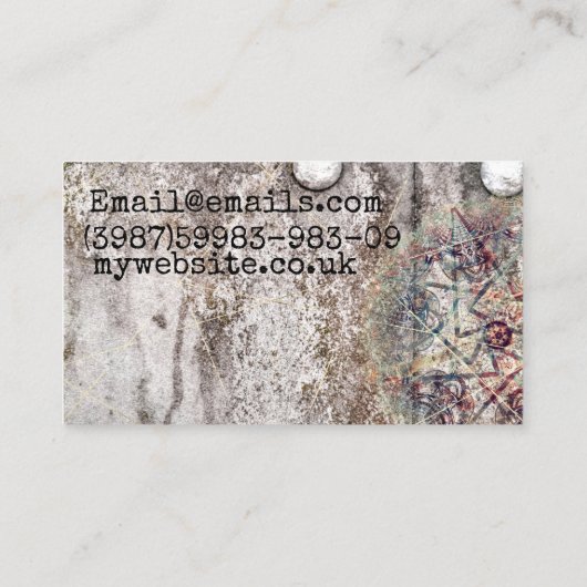 工業用原稿風化石 名刺 (裏面)