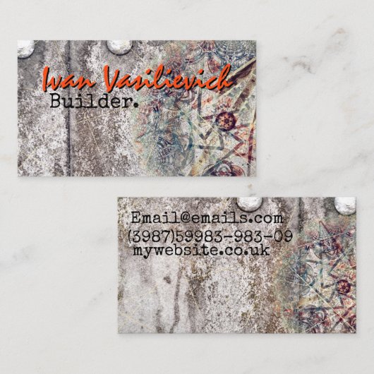 工業用原稿風化石 名刺 (正面/裏面)