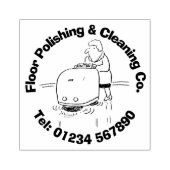 工業用床研磨とクリーニング ラバースタンプ (インプリント)