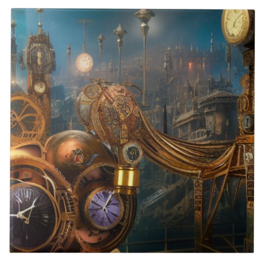 工業用未来時計時計セラミックタイル タイル (正面)