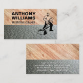 工業用洗浄 | カーペットと木床 名刺 (正面/裏面)