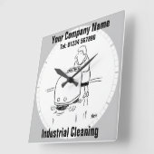 工業用洗浄 スクエア壁時計 (傾斜)