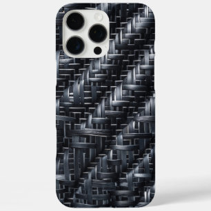 工業用炭素繊維織りテクスチャ3Dパターン iPhone 16 PRO MAXケース