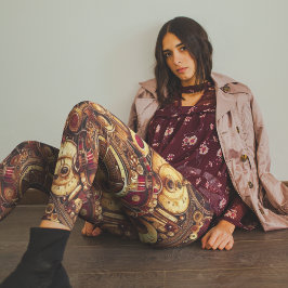 工業用素朴スチームパンク模様 レギンス