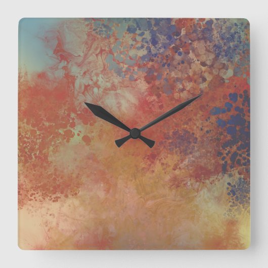 工業用素朴金インスパイア属芸術 スクエア壁時計 (正面)