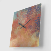 工業用素朴金インスパイア属芸術 スクエア壁時計 (傾斜)