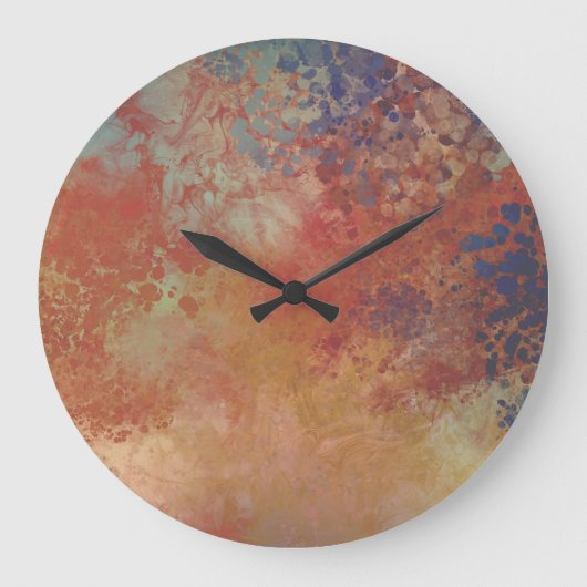 工業用素朴金インスパイア属芸術 ラージ壁時計 (正面)