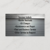 工業用金属自動車修理自動整備士溶接 名刺 (裏面)