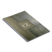 工業用銀金属テクスチャ ノートブック (右側)