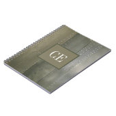 工業用銀金属テクスチャ ノートブック (左側)