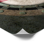 工業用鋼モナカン国旗のディスクグラフィック ポスター (角)