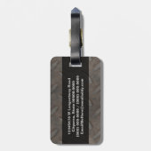 工業用錆び金属ダイヤモンドメッキ男らしング ラゲッジタグ (裏面縦)