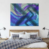 工業用風景抽象芸術4ストレッチ帆布 キャンバスプリント (インサイチュ (寝室))