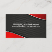 工業用 |メタリック |光沢 |シンプルミニマル 名刺 (裏面)