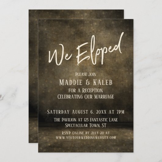 工業用Weエロップウェディングレセプションのみ 招待状 (正面/裏面)