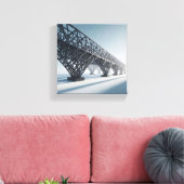 工業的幾何格子建築 キャンバスプリント (インサイチュ (リビング))