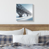 工業的幾何格子建築 キャンバスプリント (インサイチュ (寝室))