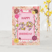 工芸品は29歳の誕生日カードに見える カード (黄色い花)