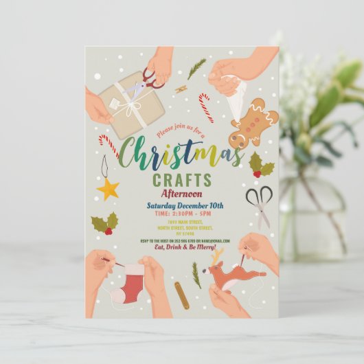 工芸品フェスティバルパーティークリスマスファミリー 招待状 (スタンド正面)