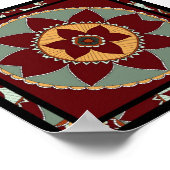 工芸品フラワーマンダラプリント ポスター (角)