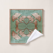 工芸品モティーフスタオオルセット バスタオルセット (ウォッシュタオル)