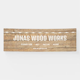 工芸品市の木目木目ブースのバランス 横断幕