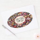 工芸品裁縫編み物シール 楕円形シール (封筒)