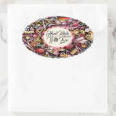 工芸品裁縫編み物シール 楕円形シール (バッグ)