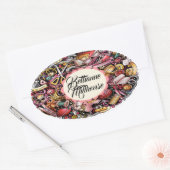 工芸品裁縫編み物シール 楕円形シール (封筒)