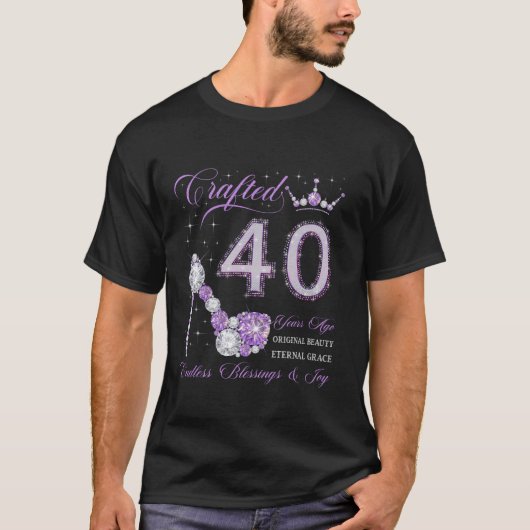 工芸品40年前40歳の誕生日40歳ク Tシャツ (正面)
