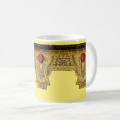 工芸品、工芸品またはミッションスタイルバラ コーヒーマグカップ (正面右)