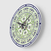 工芸品、工芸品またはミッションフローラプレート ラージ壁時計 (傾斜)