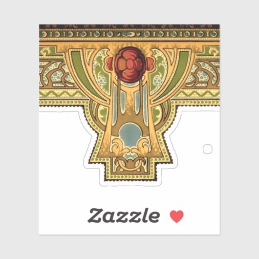 工芸品、職人、ミッションスタイルバラ シール (シート)