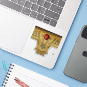 工芸品、職人、ミッションスタイルバラ シール (ノートパソコンとiPhone)