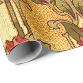 工芸品、職人、ミッションスタイル花 ラッピングペーパー (ロールコーナー)