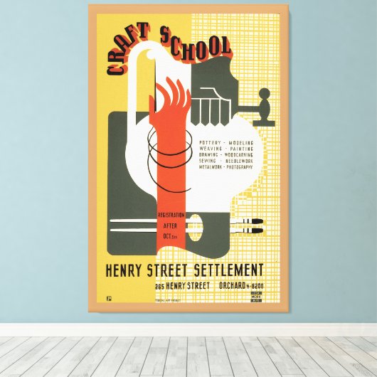 工芸学校 キャンバスプリント (インサイチュ (ウッドフロア))