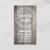 工芸店裁縫感じ編み物ハートフォークscandi 名刺 (正面)