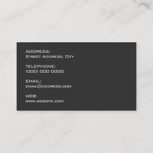 工芸用具ダークグレー 名刺 (裏面)