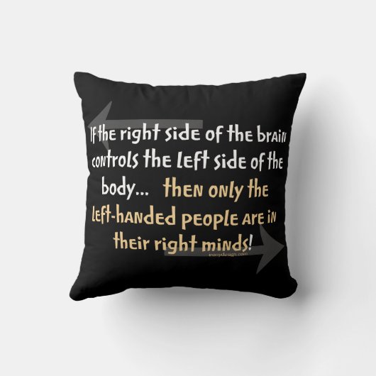 左ききの人々のおもしろいな引用文 クッション (裏面)