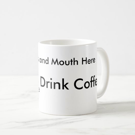 左ききの人々のためのコーヒーを飲む方法 コーヒーマグカップ (正面右)