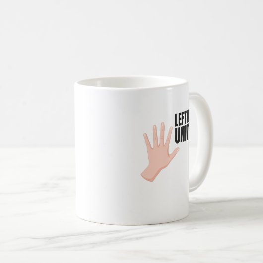 左のギフト離れが手に合う コーヒーマグカップ (正面右)