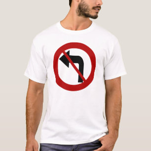 左の回転ワイシャツ無し Tシャツ